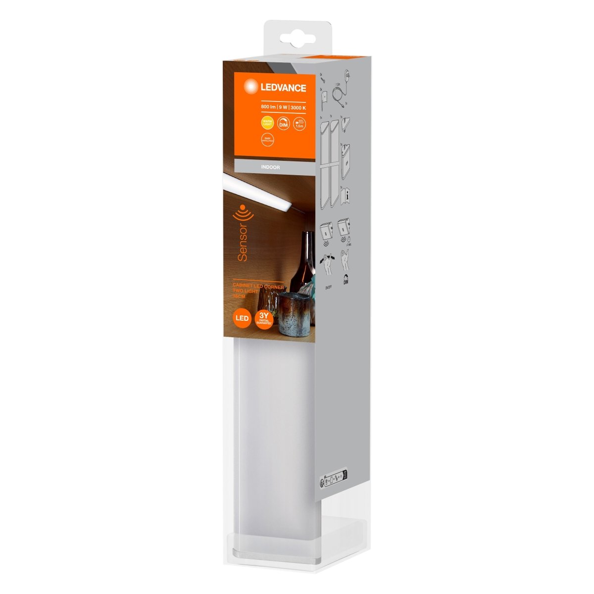 Lampa podszafkowa LED CABINET LED CORNER TWO LIGHT 35 cm, barwa ciepła - Poland LEDVANCE e-shop 4058075227910
