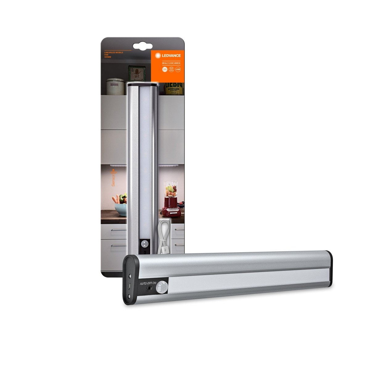 Lampa przenośna LED LINEARLED MOBILE USB 200 SI, srebrna, 30 cm - Poland LEDVANCE e-shop 4058075260467
