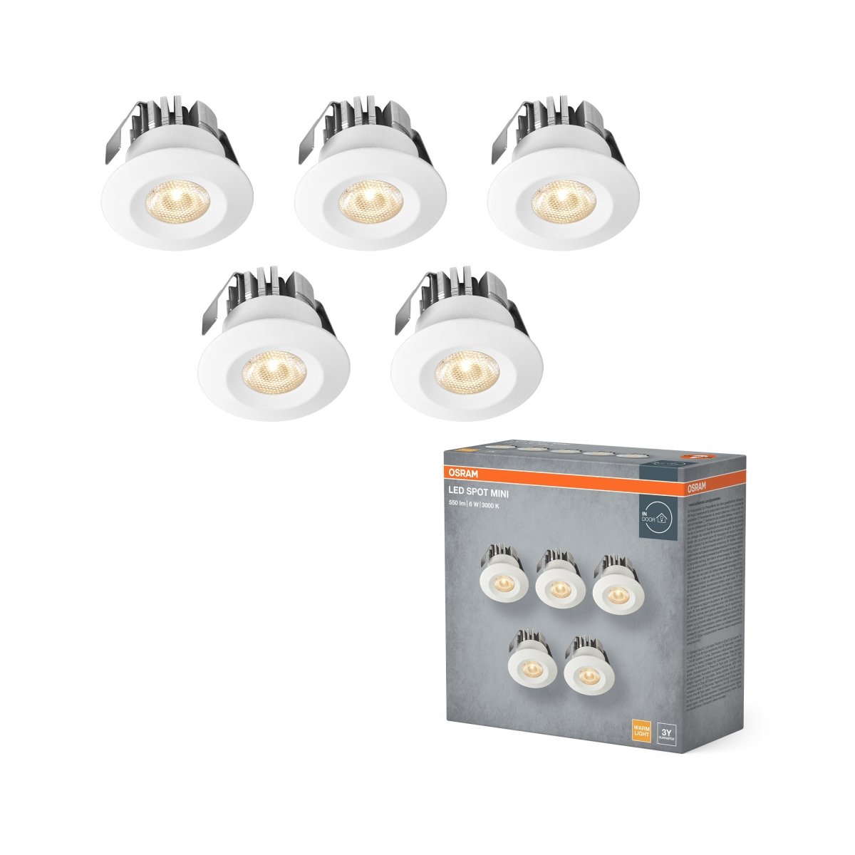 Lampa punktowa LED OSRAM LED Mini Spot Set 6W 830 120° biały - Poland LEDVANCE e - shop 4099854596278