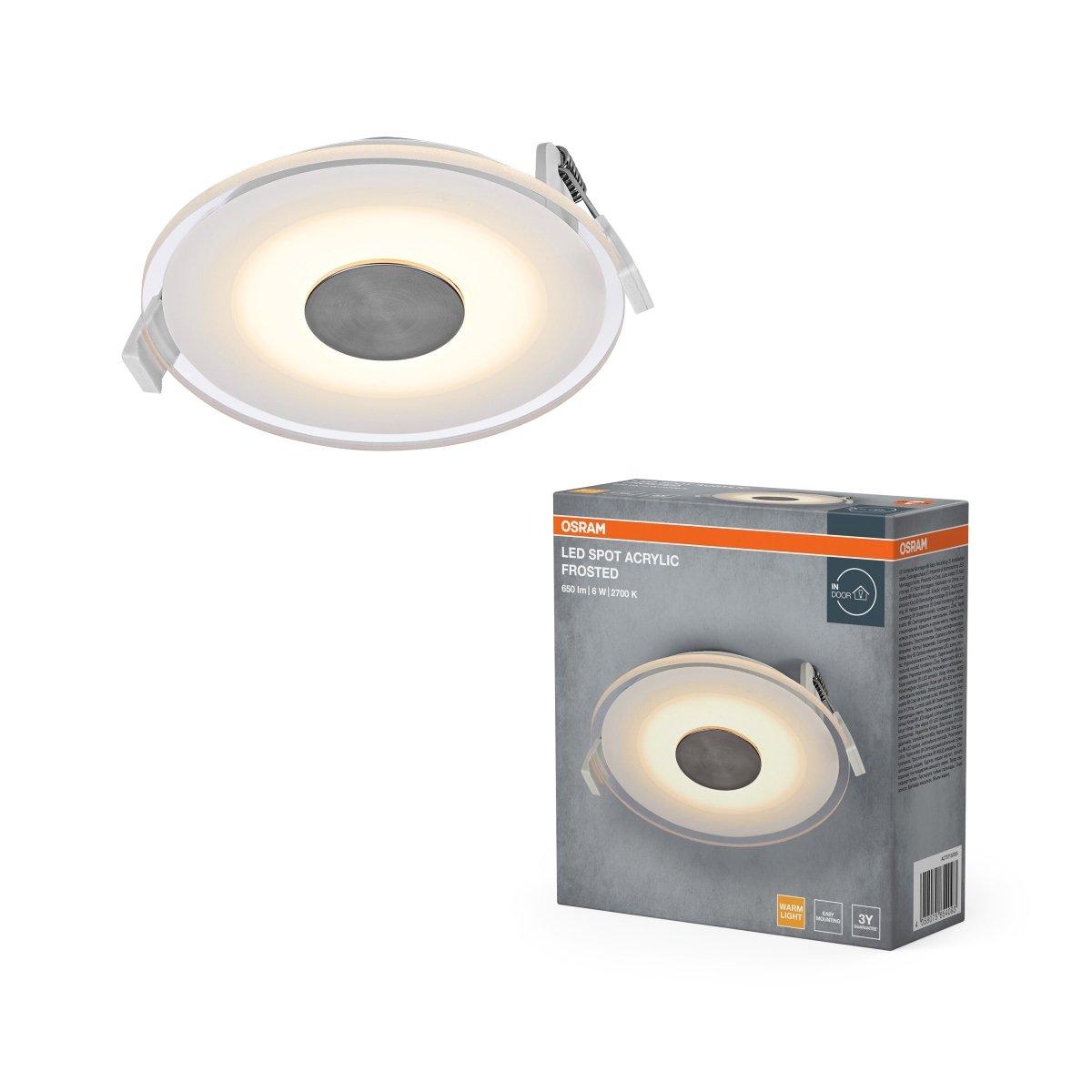 Lampa punktowa LED OSRAM LED Spot Acrylic Frosted 6W 827 biały - Poland LEDVANCE e - shop 4058075854093