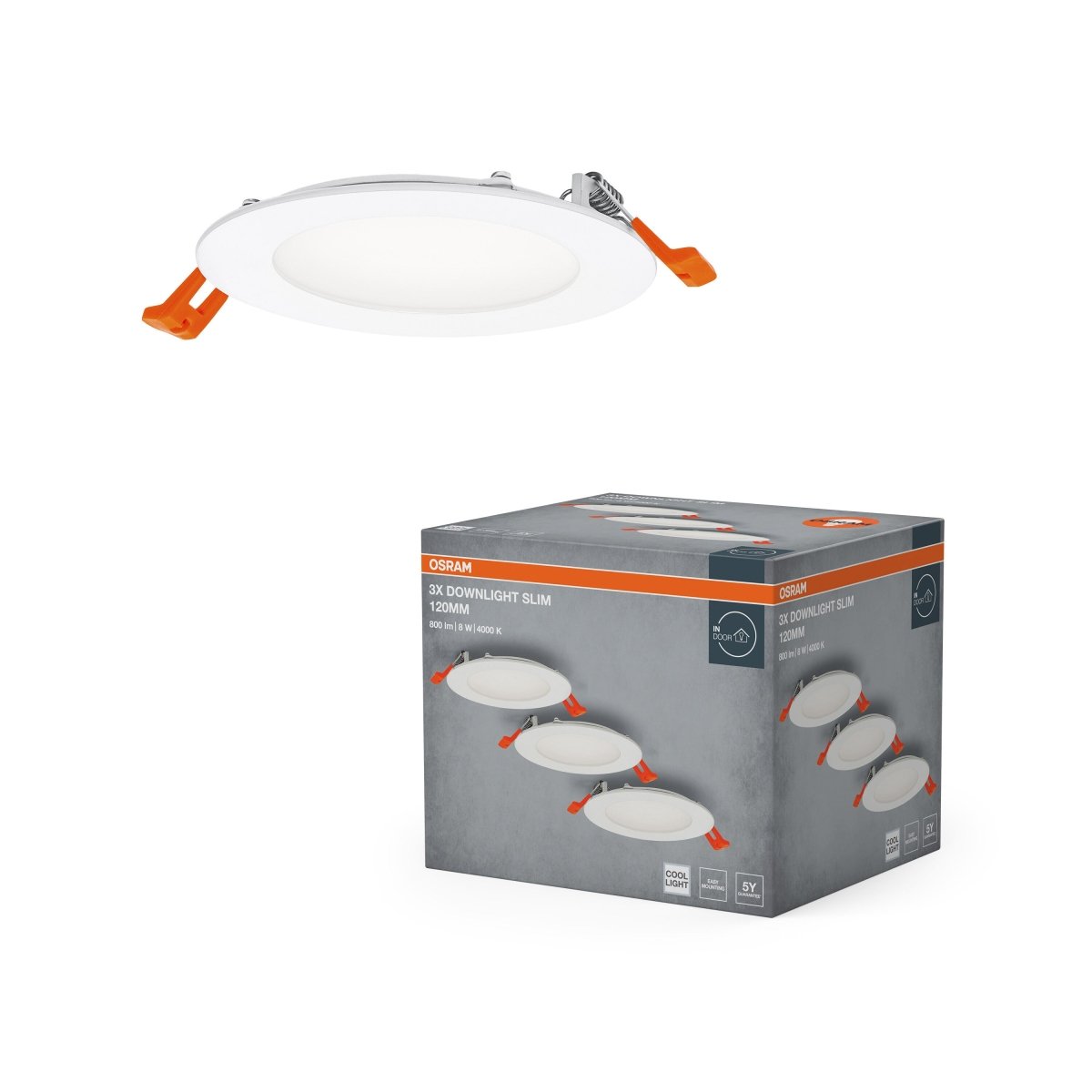 Lampa punktowa LED OSRAM LED spot and downlight recess slim 120mm 8W 840 biały - Poland LEDVANCE e - shop 4058075853898