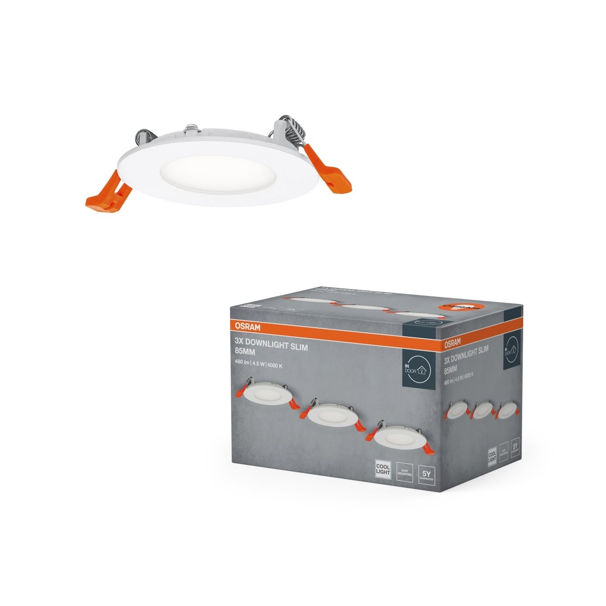 Lampa punktowa LED OSRAM LED spot and downlight recess slim 85mm 4.5W 840 biały - Poland LEDVANCE e - shop 4058075853874