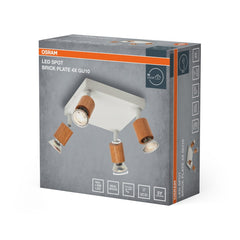 Lampa punktowa LED OSRAM LED Spot Brick 4xGU10 Plate biały and Wood - Poland LEDVANCE e - shop 4058075852525