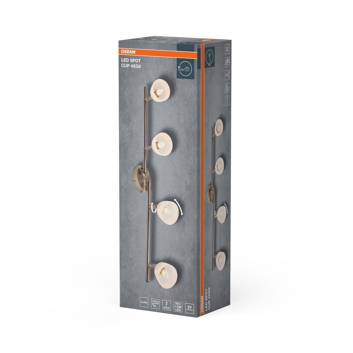 Lampa punktowa LED OSRAM LED Spot Cup 4xG9 Brushed Nickel - Poland LEDVANCE e - shop 4058075852464