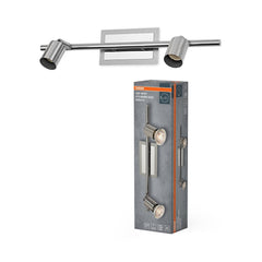 Lampa punktowa LED OSRAM LED Spot Cylinder Duo 2xGU10 Brushed Nickel - Poland LEDVANCE e - shop 4058075852686