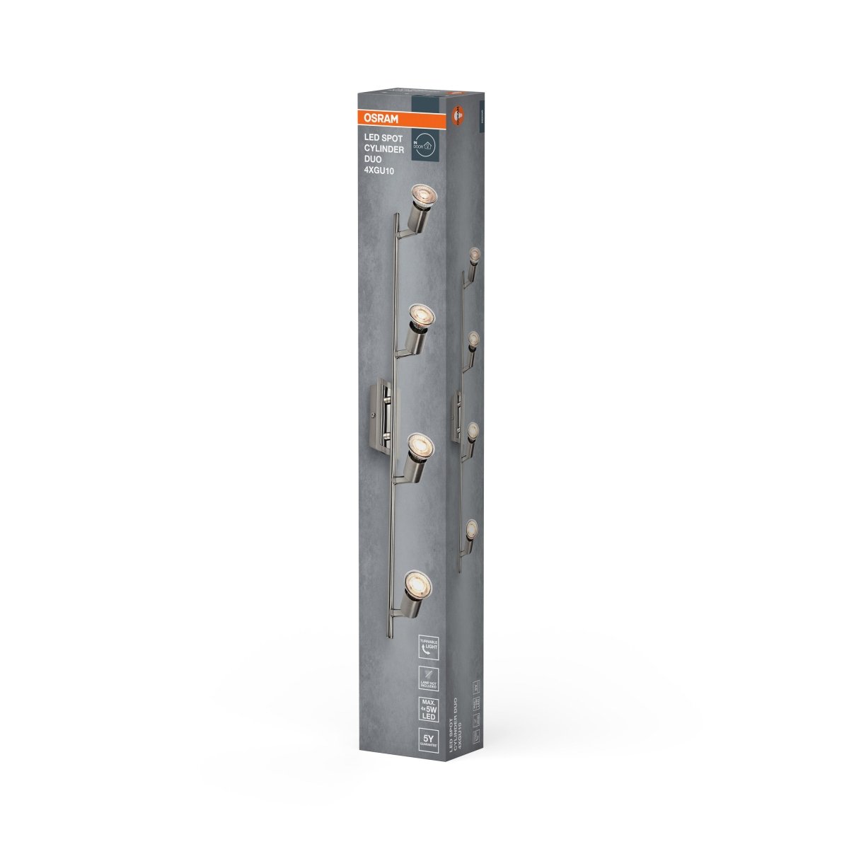 Lampa punktowa LED OSRAM LED Spot Cylinder Duo 4xGU10 Brushed Nickel - Poland LEDVANCE e - shop 4058075852723