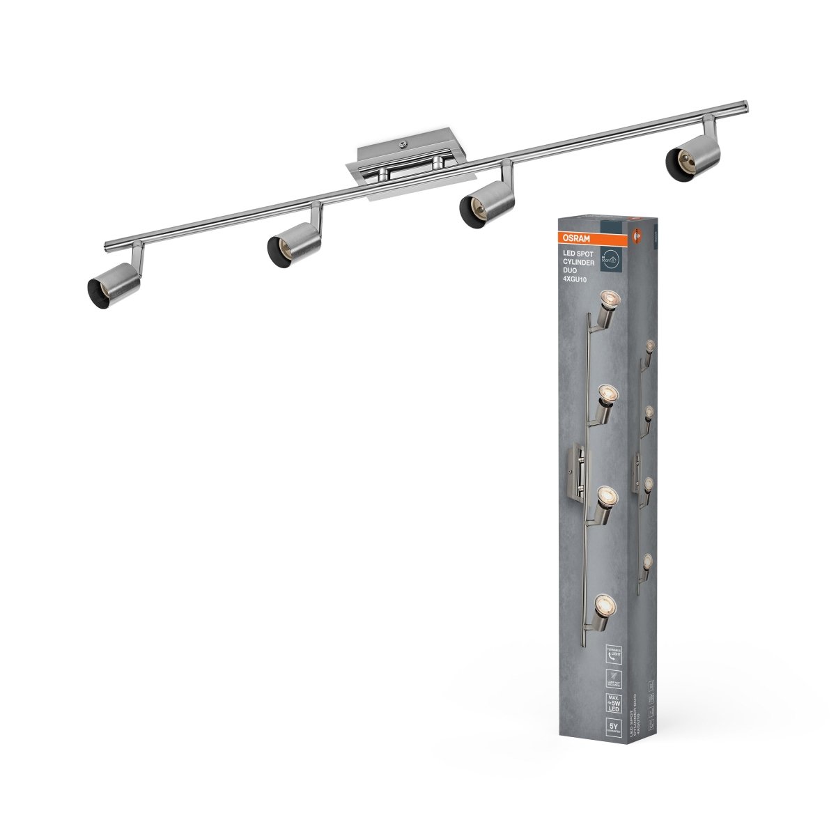 Lampa punktowa LED OSRAM LED Spot Cylinder Duo 4xGU10 Brushed Nickel - Poland LEDVANCE e - shop 4058075852723