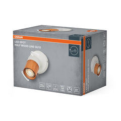 Lampa punktowa LED OSRAM LED Spot Half Wood Line 1xGU10 biały and Wood Decor - Poland LEDVANCE e - shop 4058075852921