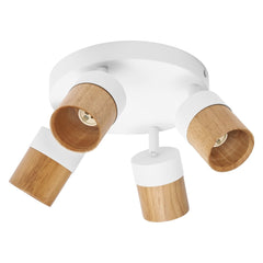 Lampa punktowa LED OSRAM LED Spot Half Wood Line Plate 4xGU10 biały and Wood Decor - Poland LEDVANCE e - shop 4058075852983
