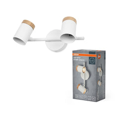 Lampa punktowa LED OSRAM LED Spot Stamp 2xGU10 biały and Wood - Poland LEDVANCE e - shop 4058075852600
