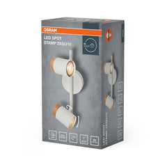 Lampa punktowa LED OSRAM LED Spot Stamp 2xGU10 biały and Wood - Poland LEDVANCE e - shop 4058075852600