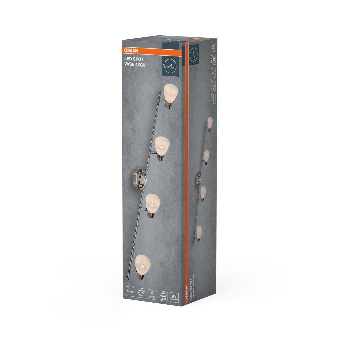 Lampa punktowa LED OSRAM LED Spot Vase 4xG9 Brushed Nickel - Poland LEDVANCE e - shop 4058075853065