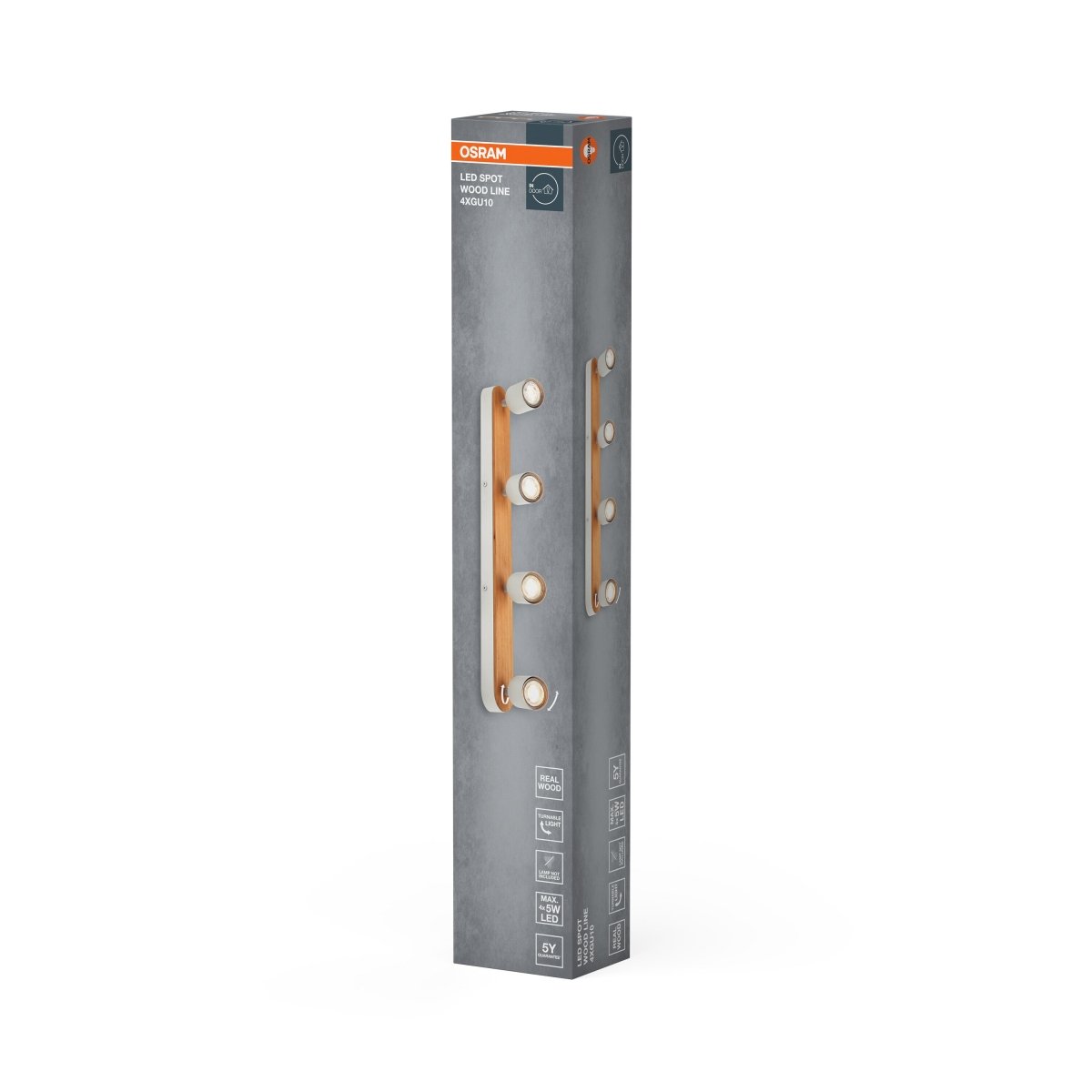Lampa punktowa LED OSRAM LED Spot Wood Line 4xGU10 biały and Wood Decor - Poland LEDVANCE e - shop 4058075852907