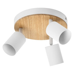 Lampa punktowa LED OSRAM LED Spot Wood Line Plate 3xGU10 biały and Wood Decor - Poland LEDVANCE e - shop 4058075852884
