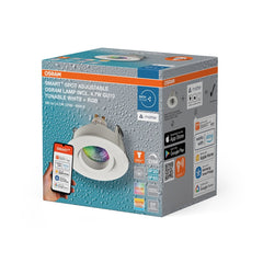 Lampa punktowa LED OSRAM SMART+ MATTER LED Spot Recess GU10 IP65 Adjustable 4.7W RGBW biały - Poland LEDVANCE e - shop 4058075854413