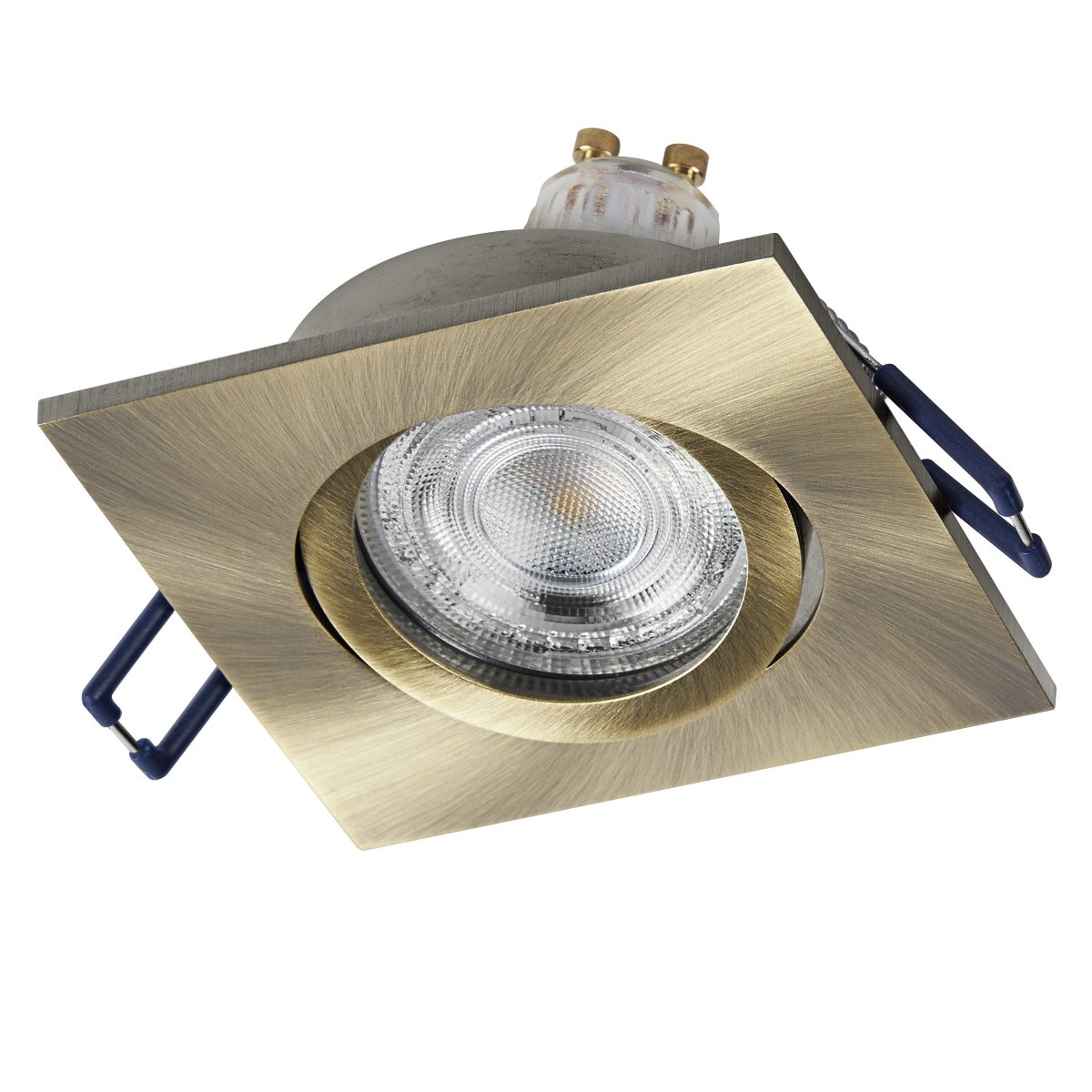 Lampa punktowa LED OSRAM Spot Set Recess GU10 Adjustable Square Click 4.5W 827 Green Brass - Poland LEDVANCE e - shop 4058075853638