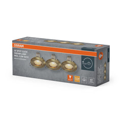Lampa punktowa LED OSRAM Spot Set Recess GU10 Click 4.5W 827 Green Brass - Poland LEDVANCE e - shop 4058075853331