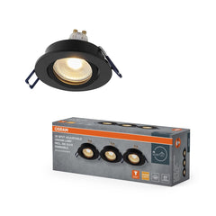 Lampa punktowa LED OSRAM Spot Set Recess GU10 Dim Adjustable Click 6W 827 czarny - Poland LEDVANCE e - shop 4058075853515
