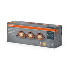 Lampa punktowa LED OSRAM Spot Set Recess GU10 Dim Adjustable Click 6W 827 Red Brass - Poland LEDVANCE e - shop 4058075853577