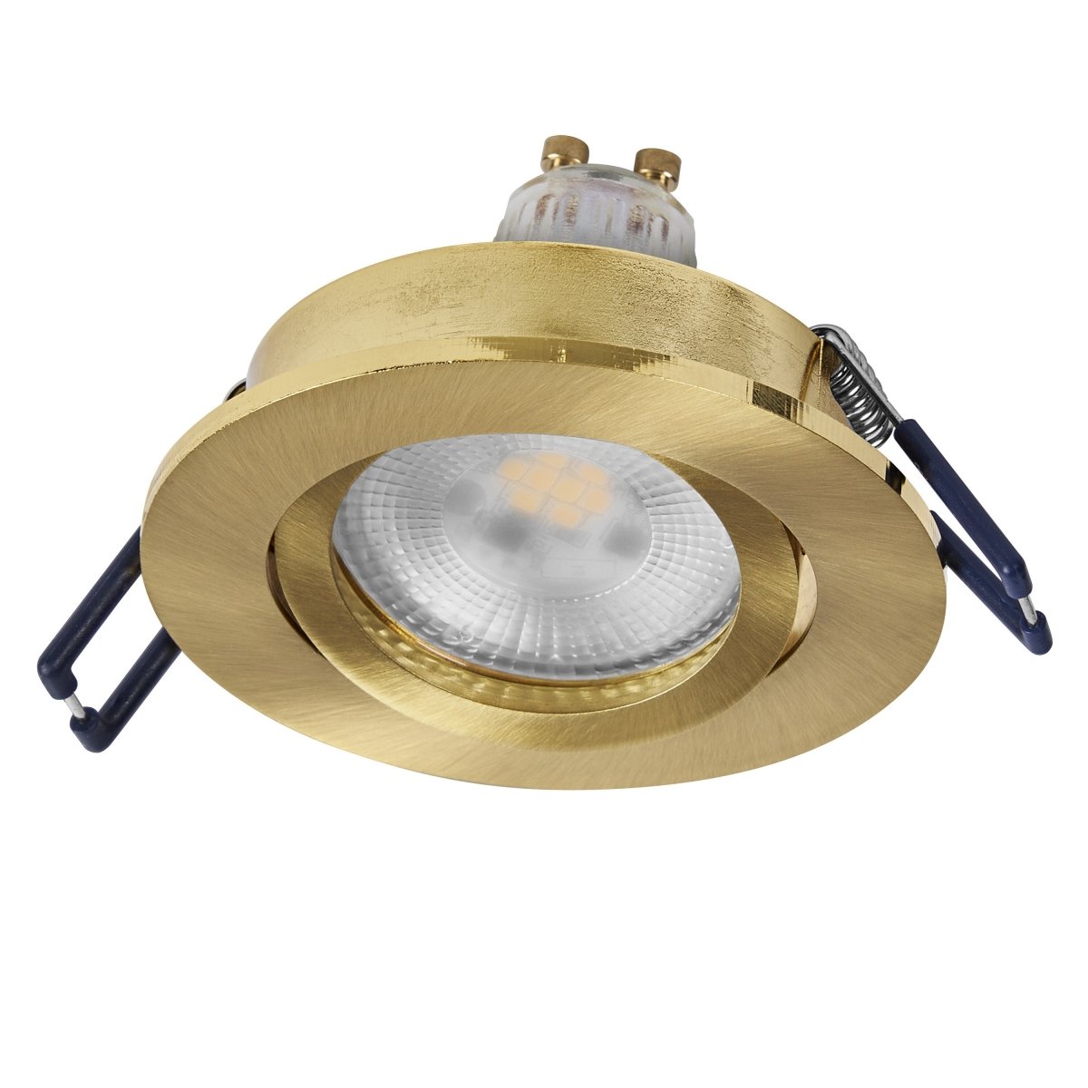 Lampa punktowa LED OSRAM Spot Set Recess GU10 Dim Adjustable Click 6W 827 Satin Gold - Poland LEDVANCE e - shop 4058075853553
