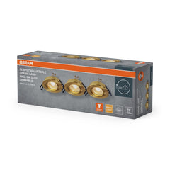 Lampa punktowa LED OSRAM Spot Set Recess GU10 Dim Adjustable Click 6W 827 Satin Gold - Poland LEDVANCE e - shop 4058075853553