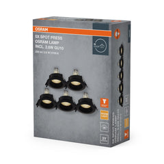 Lampa punktowa LED OSRAM Spot Set Recess GU10 Press 2.6W 827 czarny - Poland LEDVANCE e - shop 4058075853270