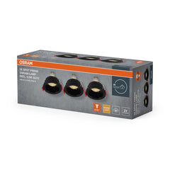 Lampa punktowa LED OSRAM Spot Set Recess GU10 Press 4.5W 827 czarny - Poland LEDVANCE e - shop 4058075854130