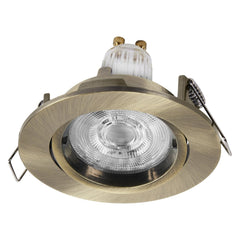Lampa punktowa LED OSRAM Spot Set Recess Twistlock GU10 Adjustable 2.6W 827 Green Brass - Poland LEDVANCE e - shop 4058075853713