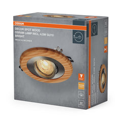 Lampa punktowa LED OSRAM Wood Spot GU10 Bright 4.5W Satin Nickel - Poland LEDVANCE e - shop 4058075854031