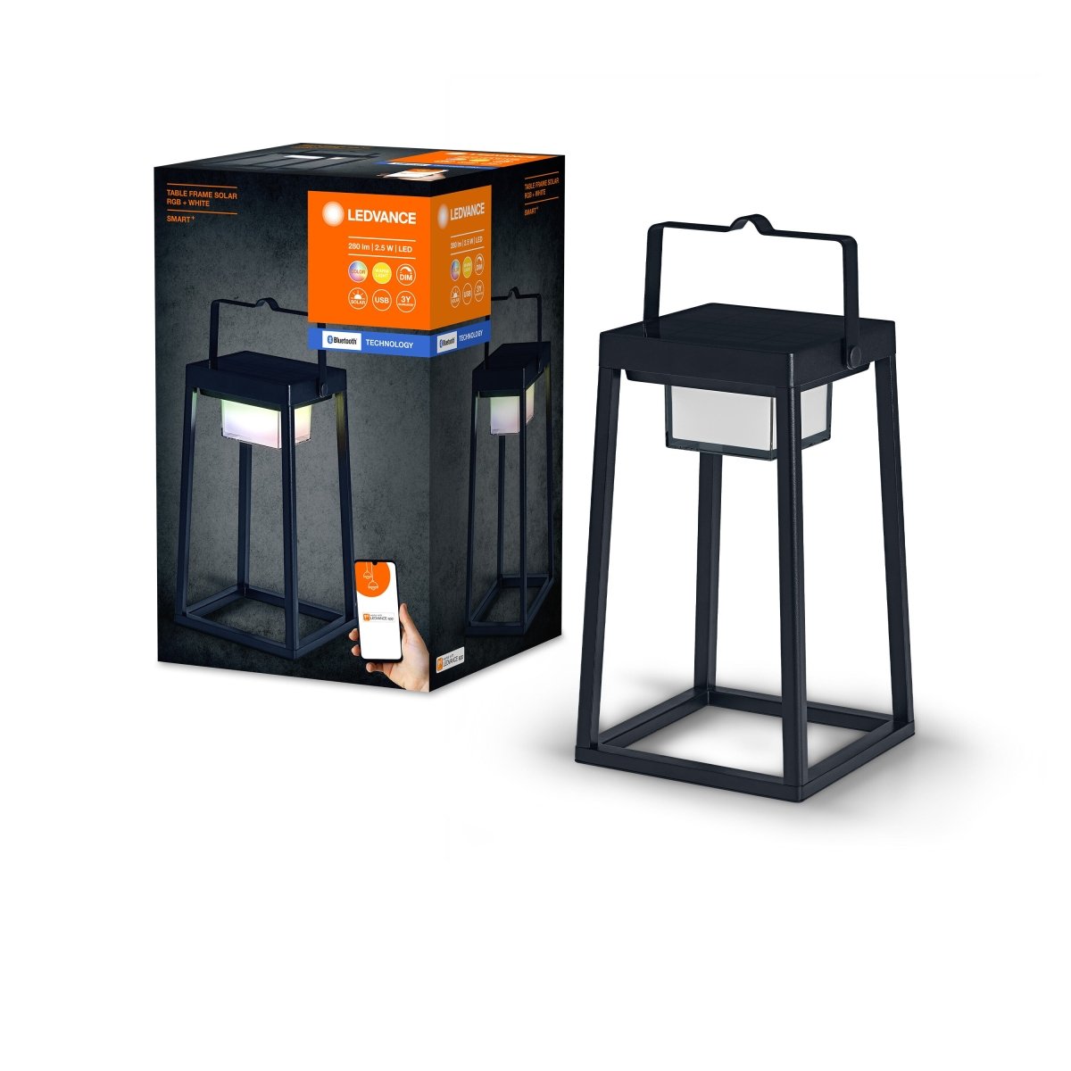 Lampa stołowa LED 2,5W, SMART+ Solar Table Frame RGB, RGB - Poland LEDVANCE e-shop 4058075763760