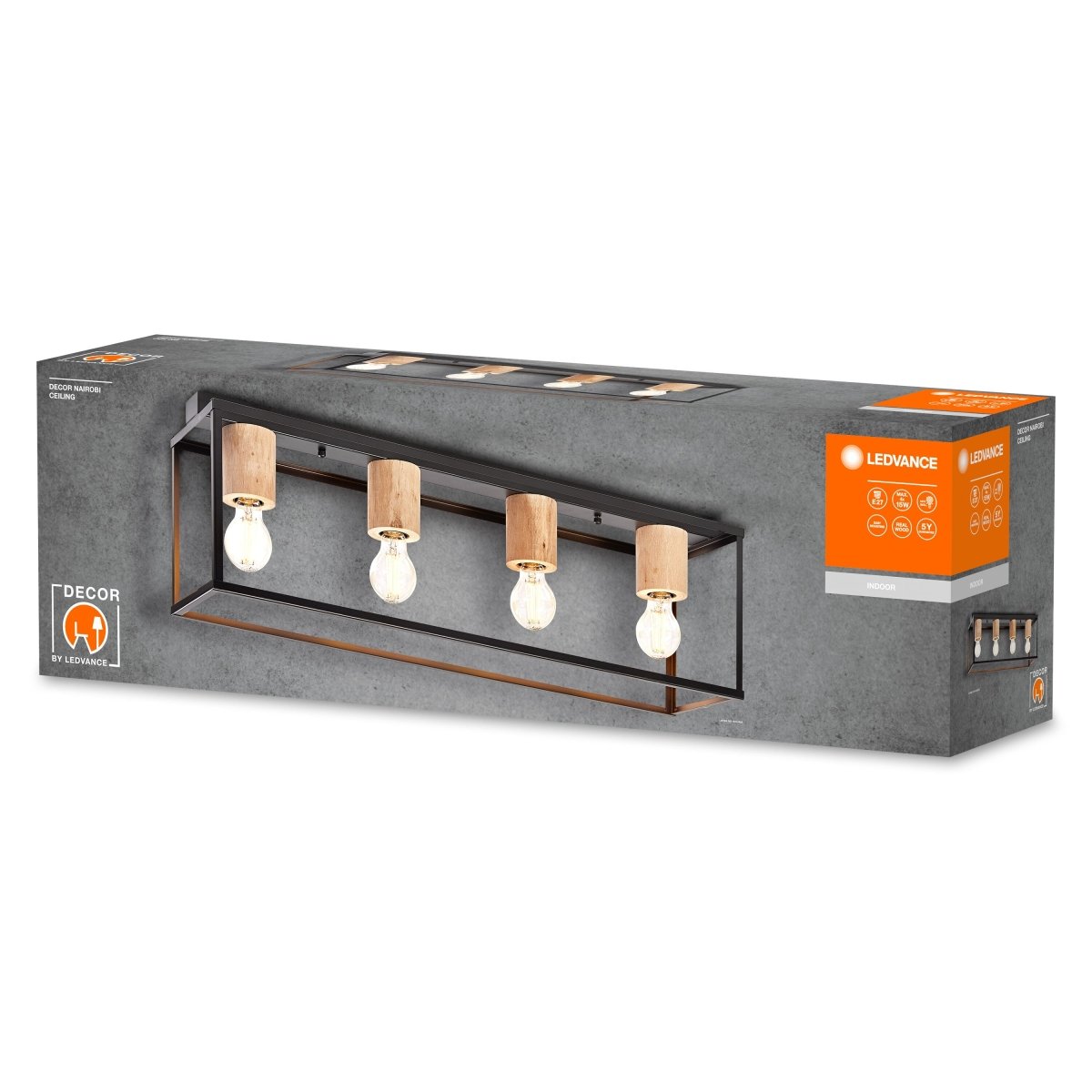 Lampa sufitowa E27 Decor Nairobi Ceiling. - Poland LEDVANCE e-shop 4058075759022
