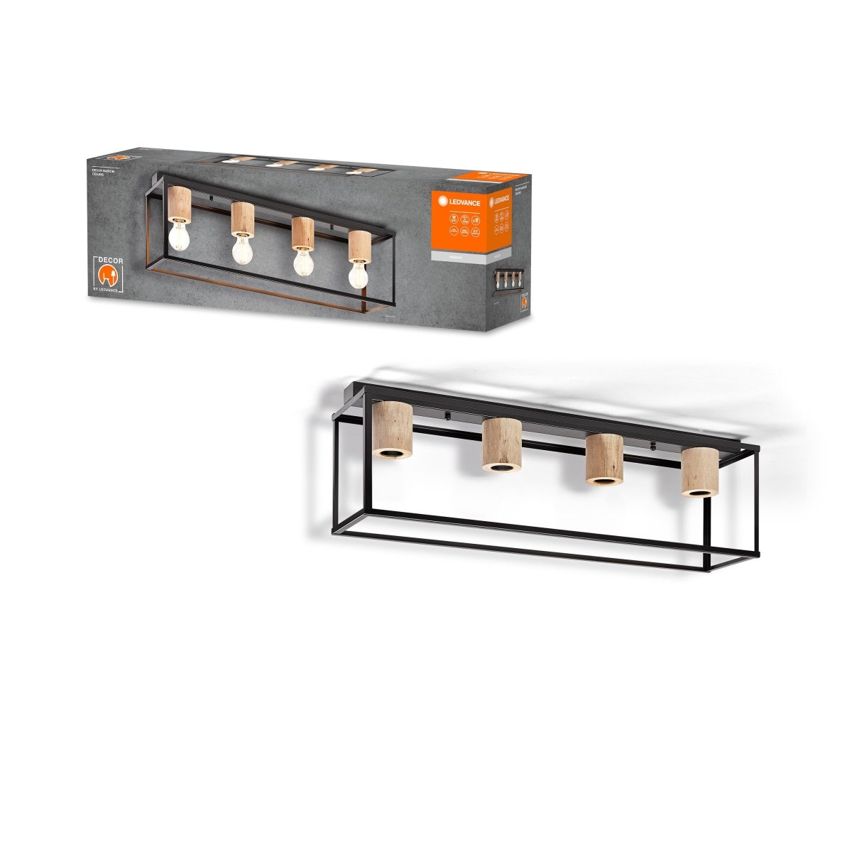Lampa sufitowa E27 Decor Nairobi Ceiling. - Poland LEDVANCE e-shop 4058075759022
