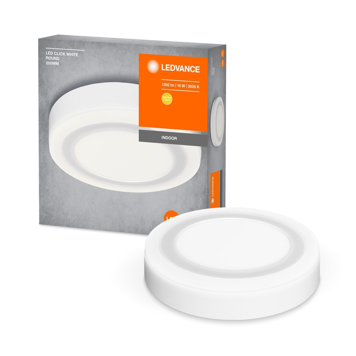 Lampa sufitowa LED CLICK WHITE RD 15W,okrągła, 200 mm - Poland LEDVANCE e-shop 4058075260511
