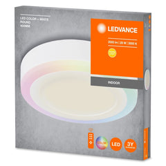 Lampa sufitowa LED COLOR WHITE RD 28W, RGB, okrągła, z pilotem, 400 mm - Poland LEDVANCE e-shop 4058075265721