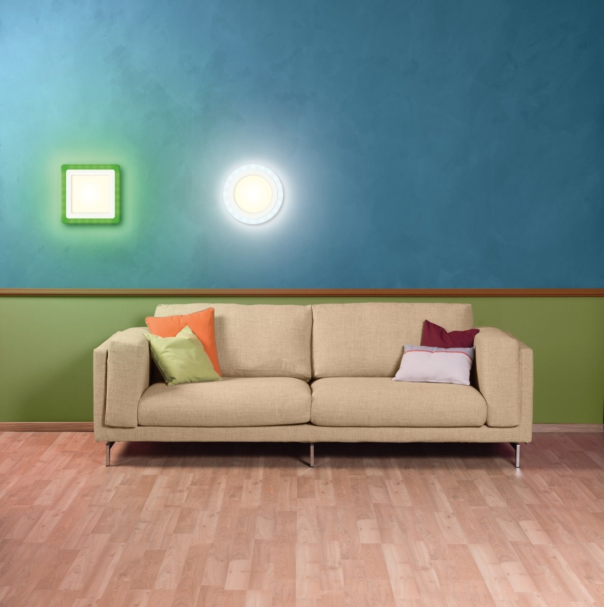 Lampa sufitowa LED COLOR WHITE SQ 30W, RGB, z pilotem, 400 mm - Poland LEDVANCE e-shop 4058075265769