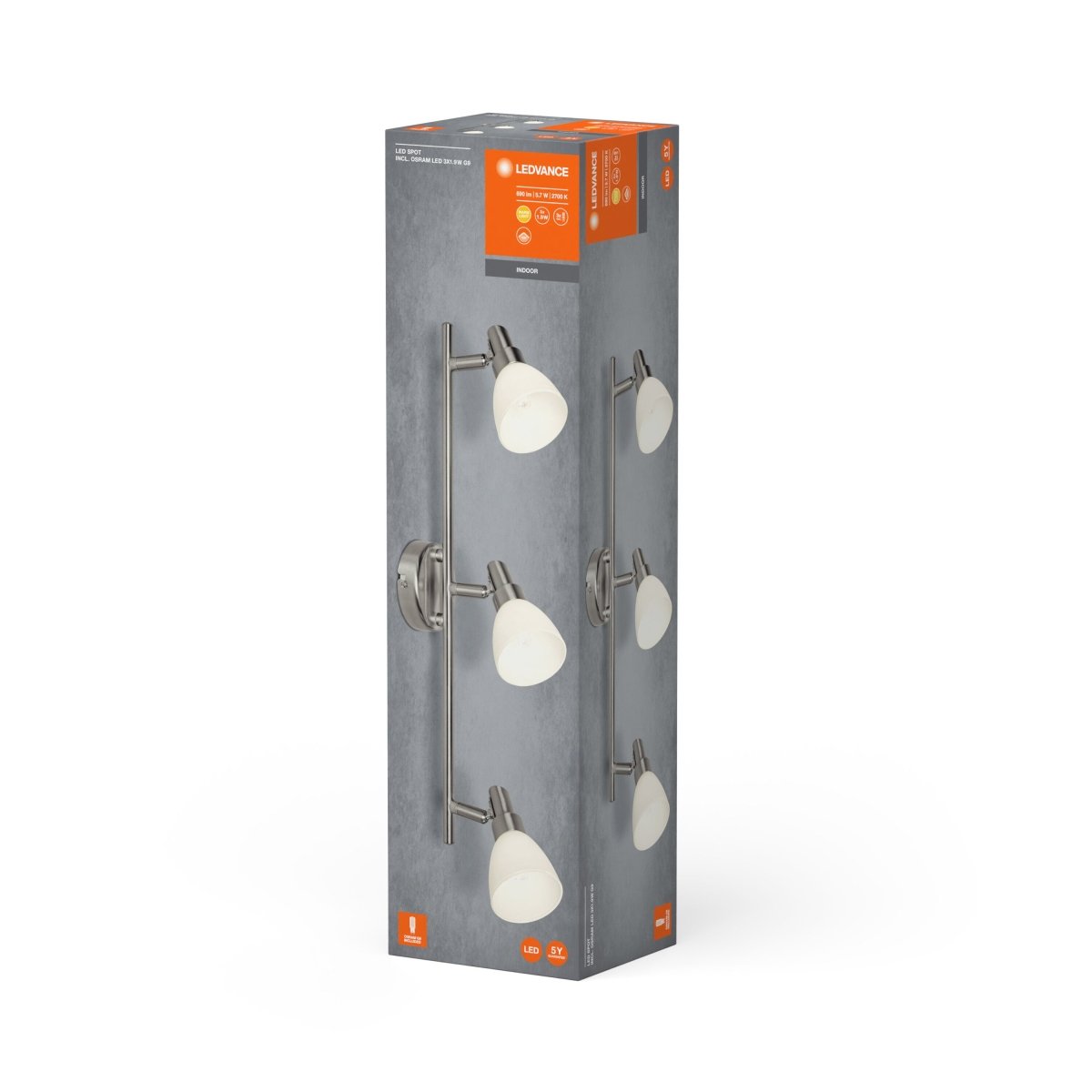 Lampa sufitowa LED SPOT G9 3x1.9W, punktowa, barwa ciepła - Poland LEDVANCE e-shop 4058075540668