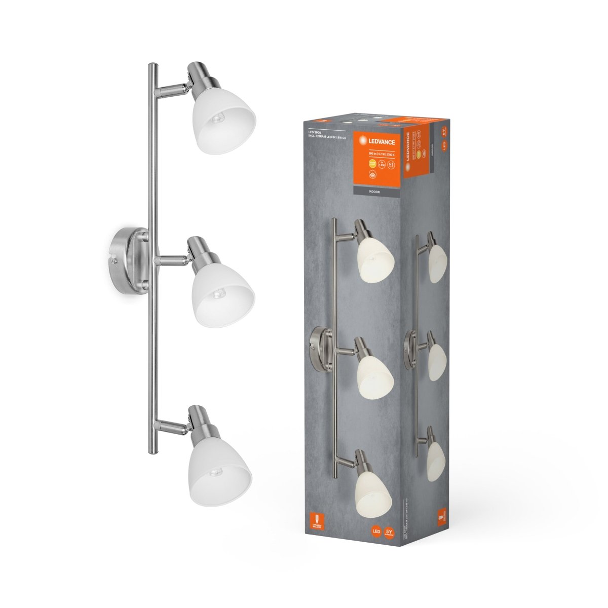 Lampa sufitowa LED SPOT G9 3x1.9W, punktowa, barwa ciepła - Poland LEDVANCE e-shop 4058075540668