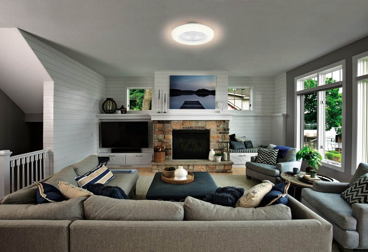 Lampa sufitowa LED WiFi CEILING FAN 74W, SMART, z wiatrakiem, regulowana biel, 550 mm - Poland LEDVANCE e-shop 4058075572553