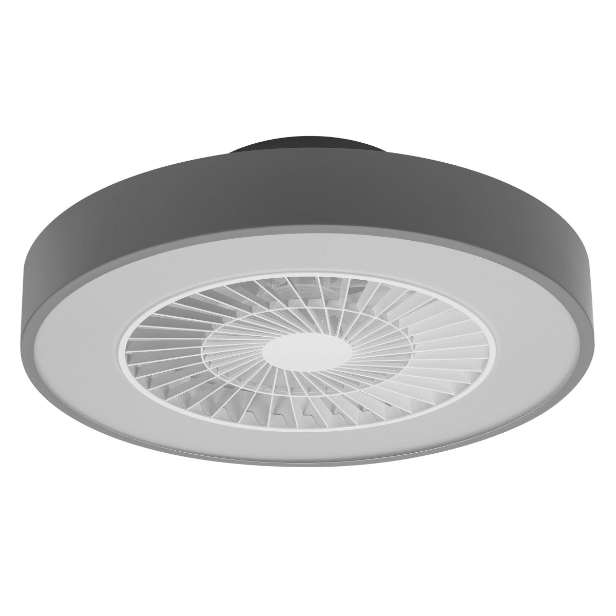 Lampa sufitowa LED WiFi CEILING FAN CYLINDER + RC 76W, SMART, z wentylatorem, okrągła, szara obudowa, 550 mm - Poland LEDVANCE e-shop 4058075572577