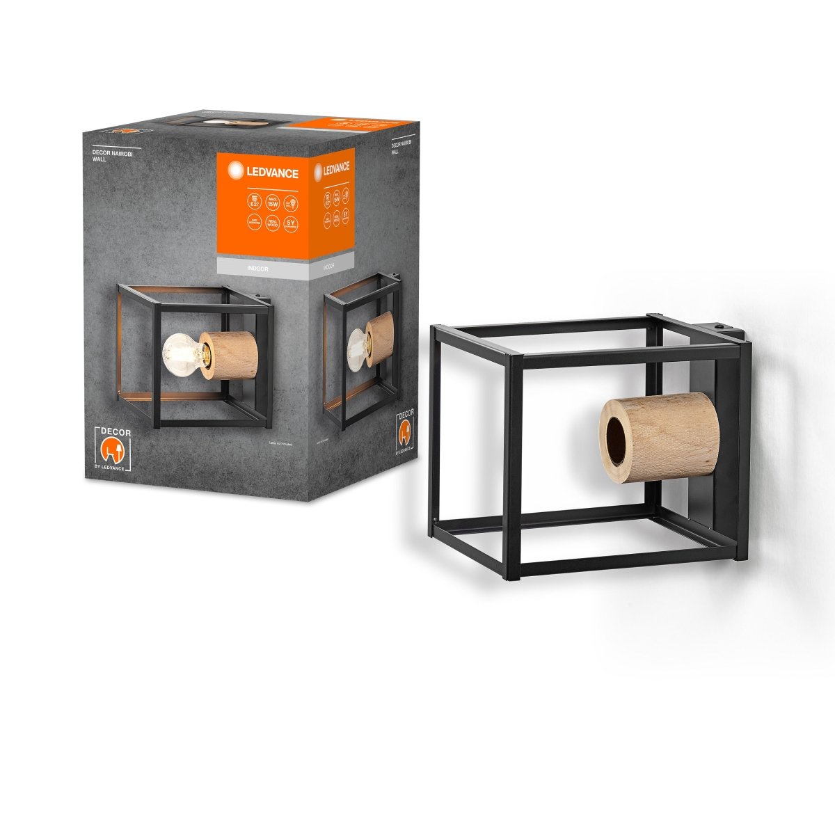 Lampa wewnętrzna ścienna E27 Decor Nairobi Wall. - Poland LEDVANCE e-shop 4058075759145