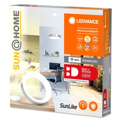 Lampa wewnętrzna sufitowa LED WiFi 18,5W, SMART, Sun@Home Circular Pendant Silver, regulowana biel. - Poland LEDVANCE e-shop 4058075762749