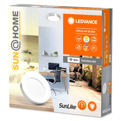 Lampa wewnętrzna sufitowa LED WiFi 18,5W, SMART, Sun@Home Circular Silver, regulowana biel. - Poland LEDVANCE e-shop 4058075762787