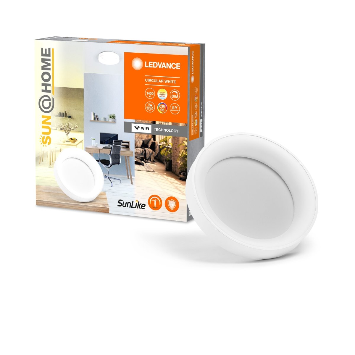 Lampa wewnętrzna sufitowa LED WiFi 18,5W, SMART, Sun@Home Circular White, regulowana biel. - Poland LEDVANCE e-shop 4058075762763