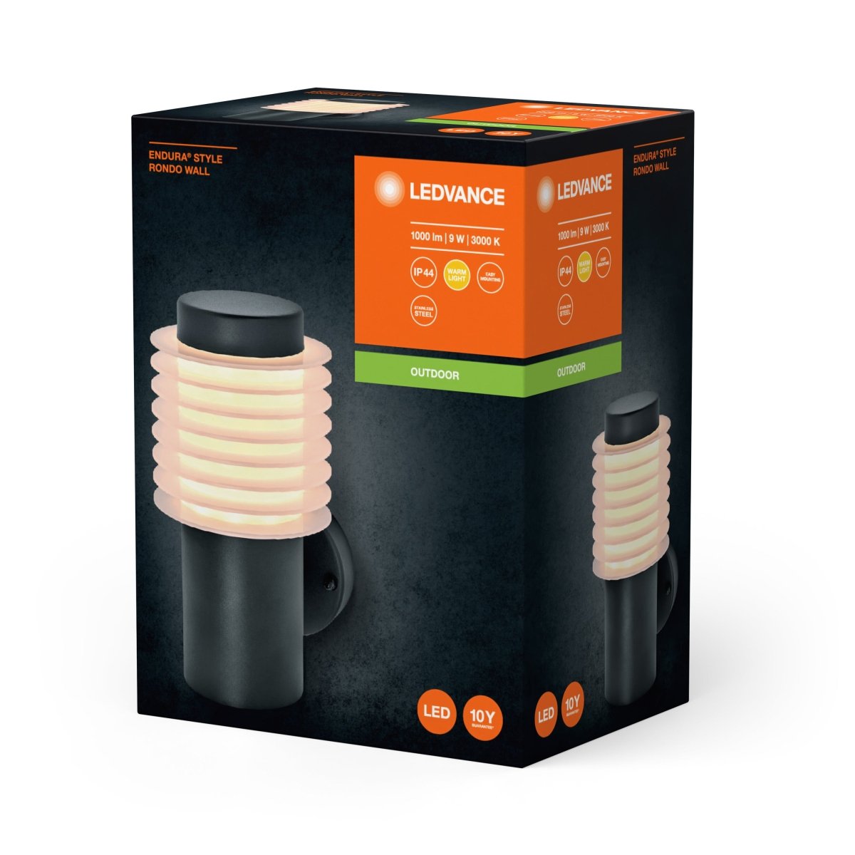 Oprawa LED ciemnoszara obudowa E44 zewnętrzna 9W 3000K 700lm - Poland LEDVANCE e-shop 4058075835146