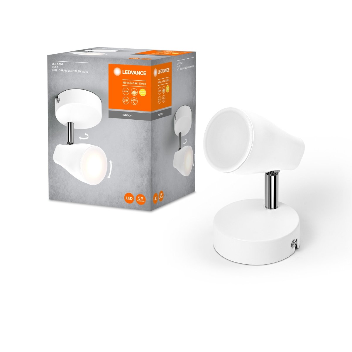 Oprawa LED GU10 4,30W Sufitowa z Reflektorami Elastycznymi - Poland LEDVANCE e-shop 4058075826410