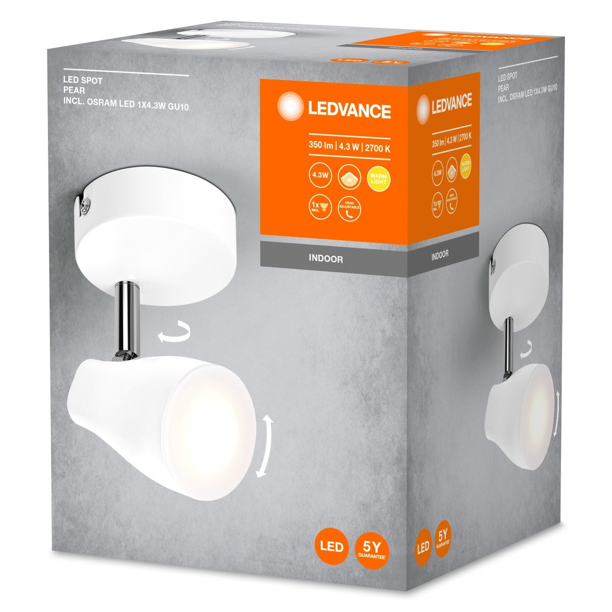 Oprawa LED GU10 4,30W Sufitowa z Reflektorami Elastycznymi - Poland LEDVANCE e-shop 4058075826410
