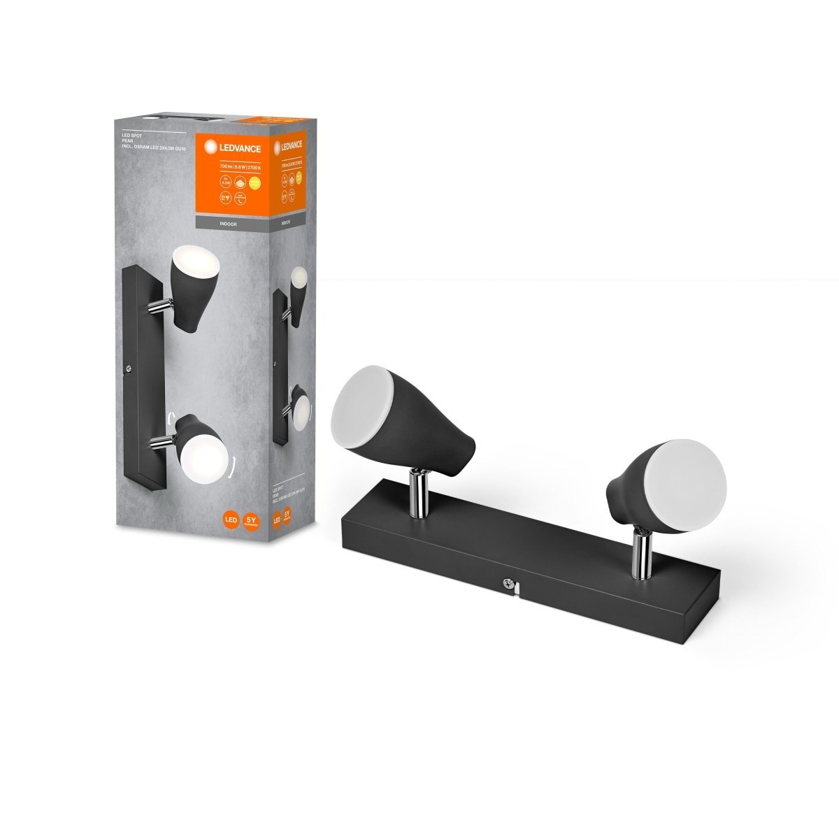 Oprawa LED GU10 8,60W Elastyczne Reflektory do Sufitu - Poland LEDVANCE e-shop 4058075826595