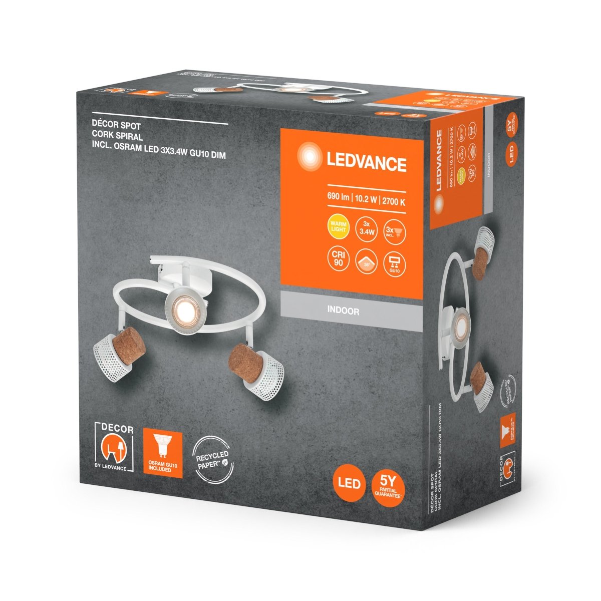 Oprawa LED regulowane reflektory punktowe GU10 10,20 W - Poland LEDVANCE e-shop 4058075833333