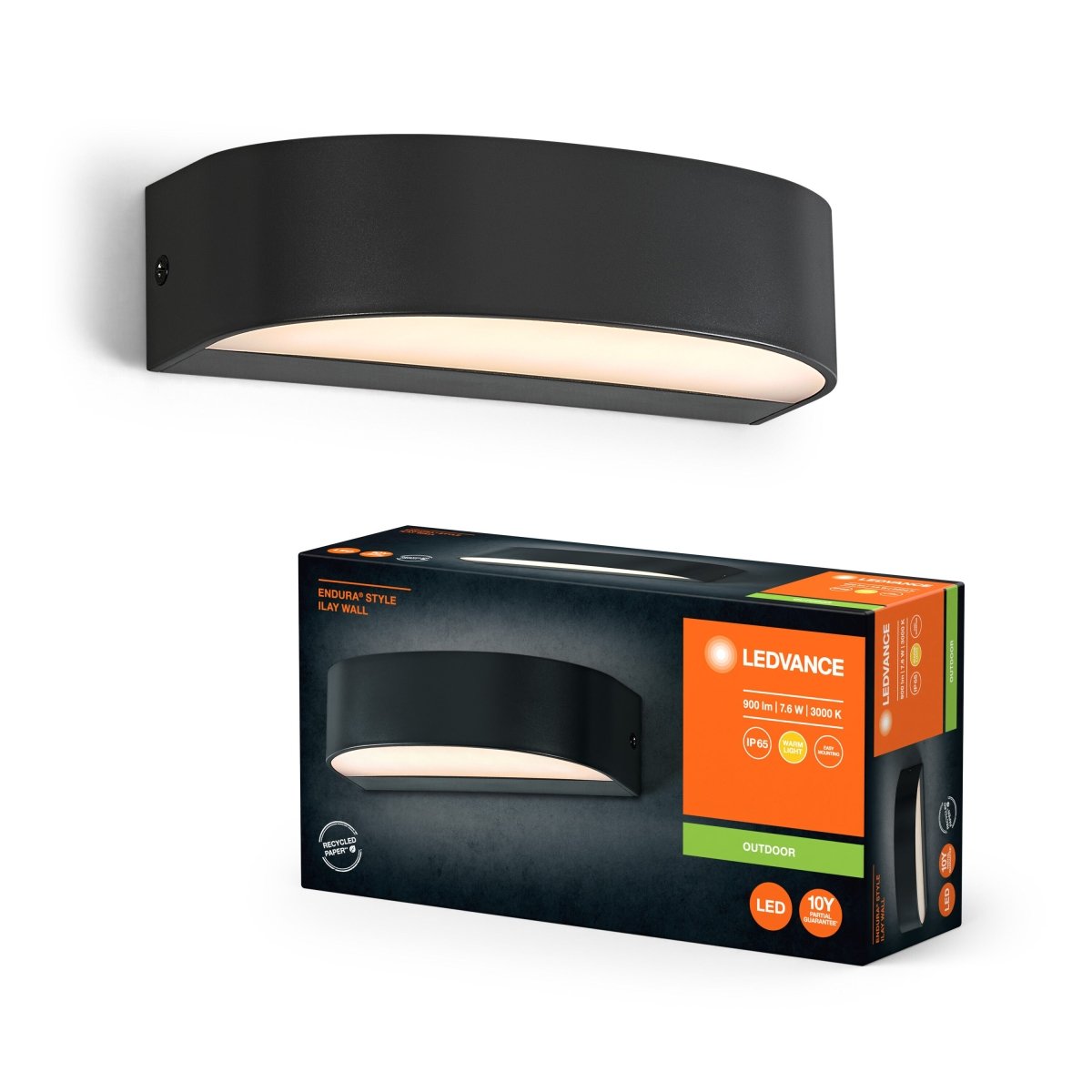 Oprawa LED Ścienna z ciemnoszarą obudową zewnętrzna 7,60W - Poland LEDVANCE e-shop 4099854217500