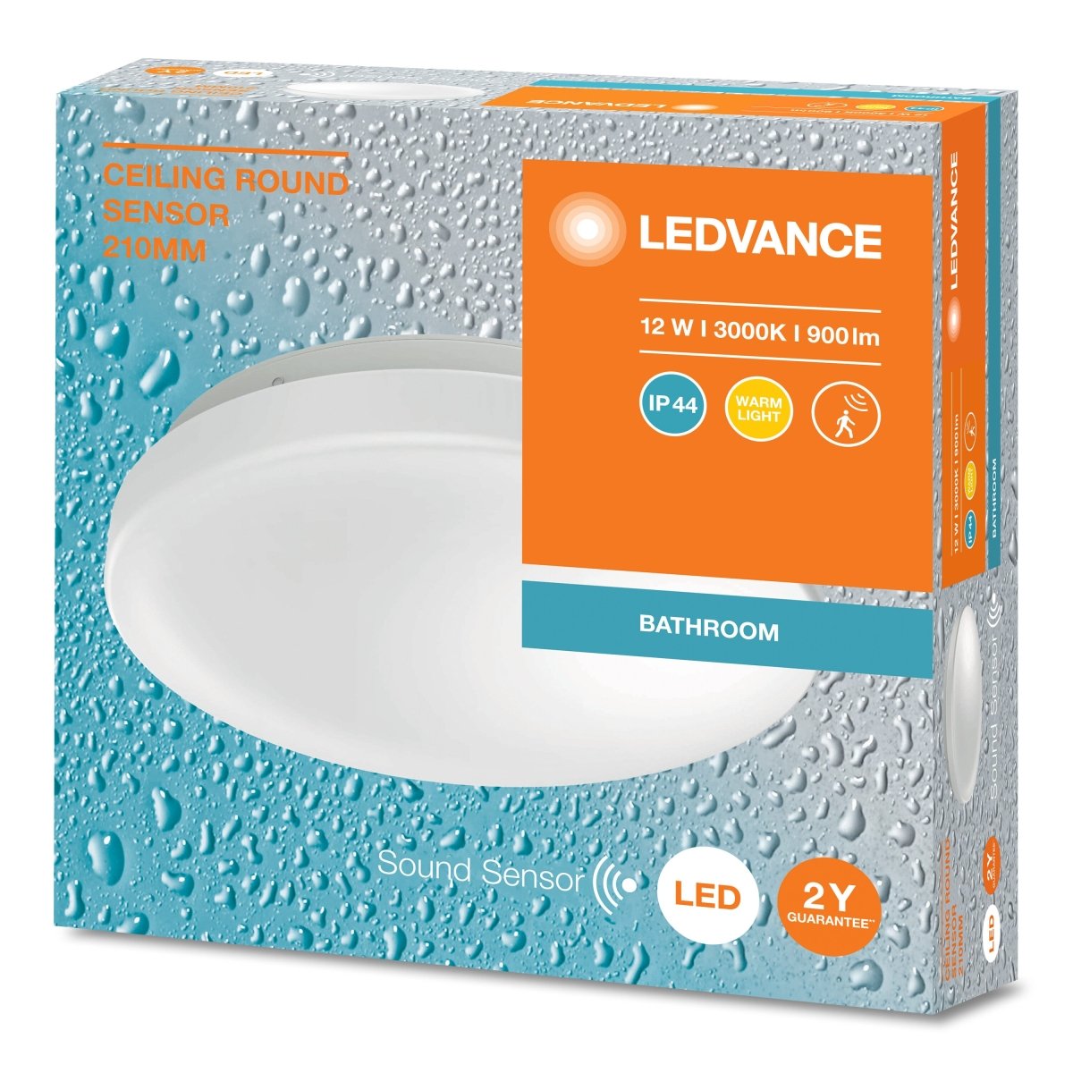 Oprawa LED sufitowa IP44 czujnik obecności 12W 3000K 900lm - Poland LEDVANCE e-shop 4099854105951